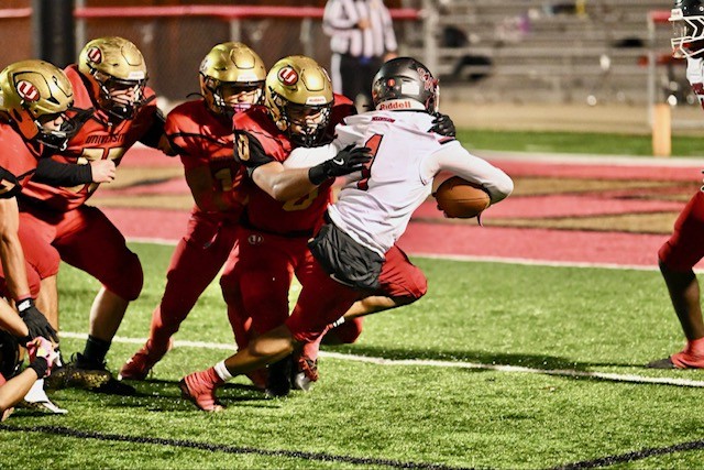 No. 7 University earns momentum victory over No. 5 Spring Mills, 35-28